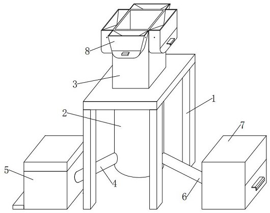 Metal powder processing device for metal cutting machine