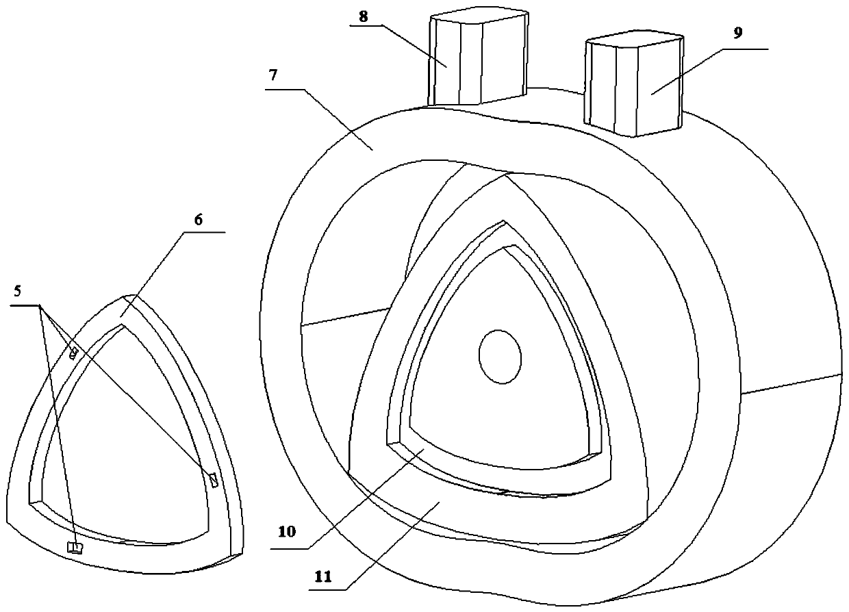 Rotor engine internal ignition device