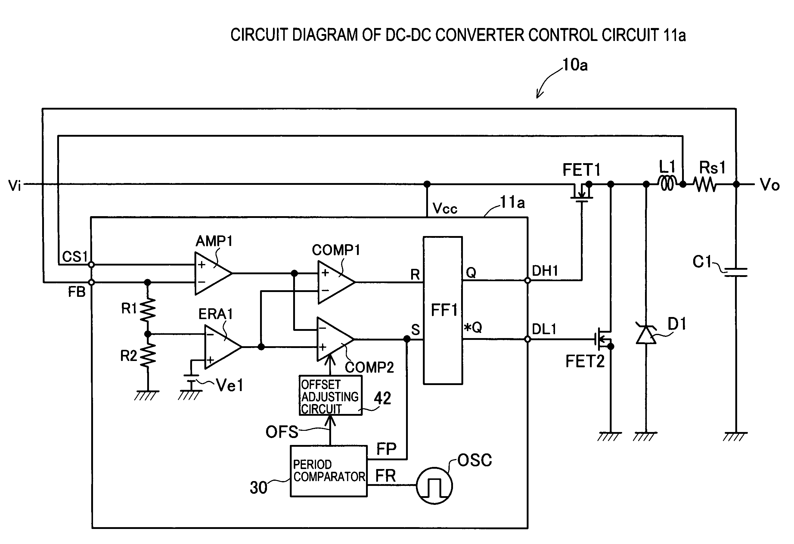 Control circuit and control method of current mode control type DC-DC converter