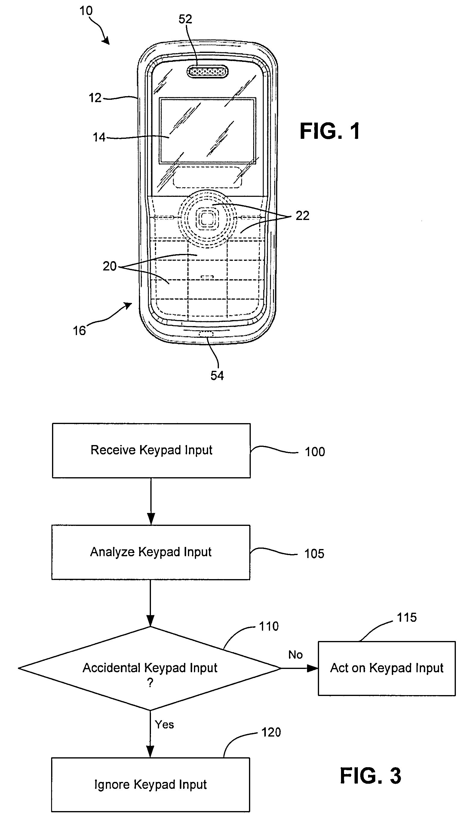 Portable communication having accidental key press filtering