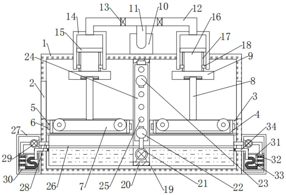 Precast beam maintenance spraying device for civil construction