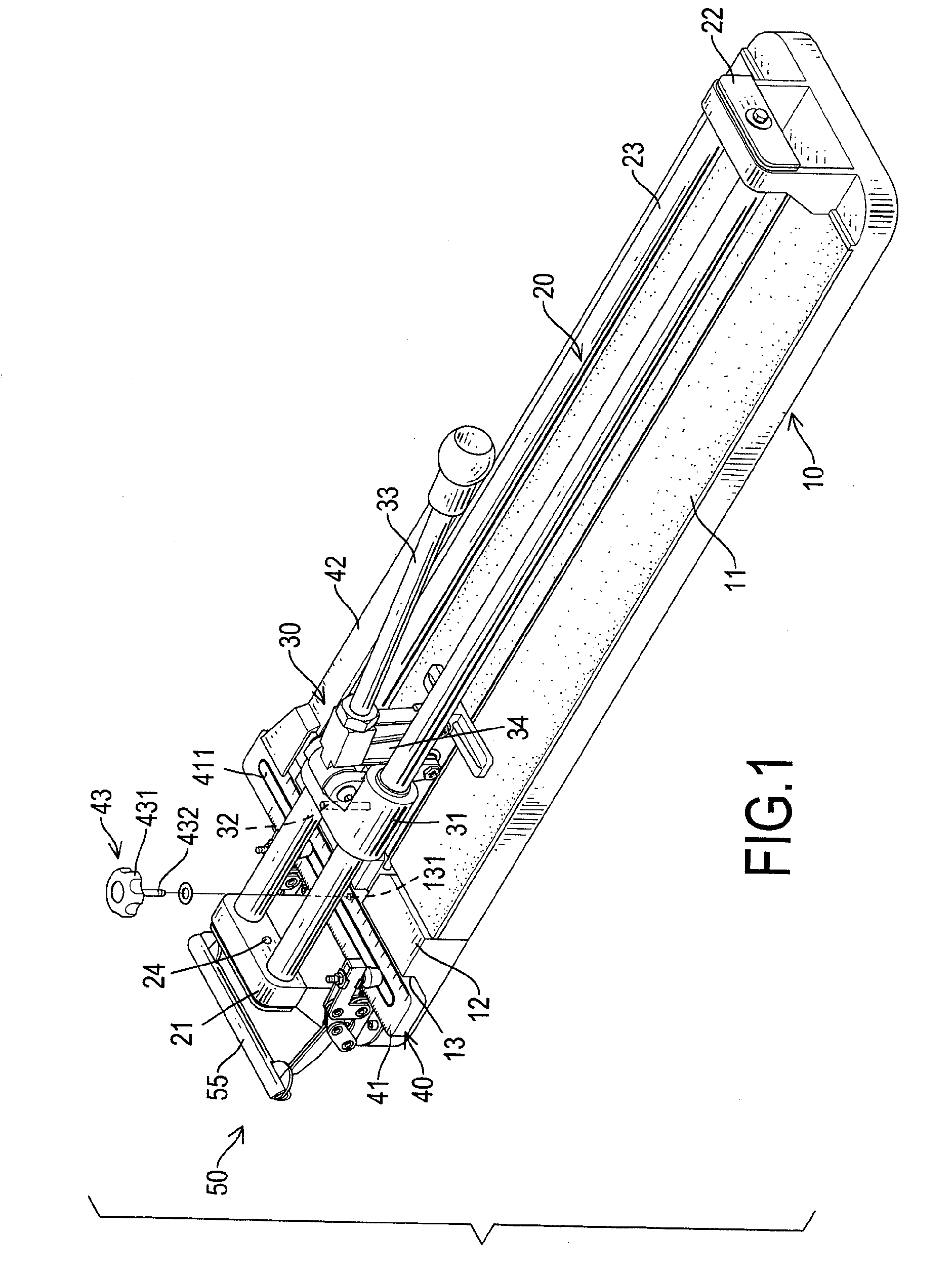 Cutting apparatus for cutting tiles