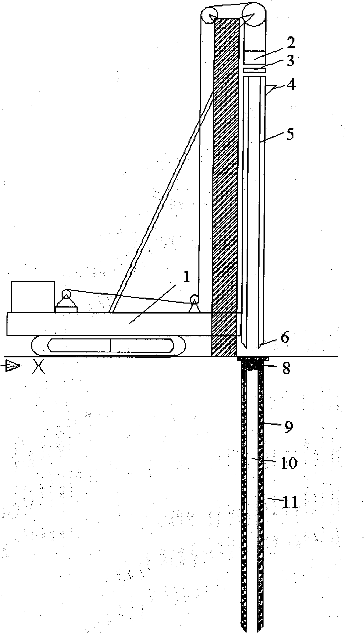 Cast-in-place X-shaped large-diameter hollow concrete pile and construction method thereof
