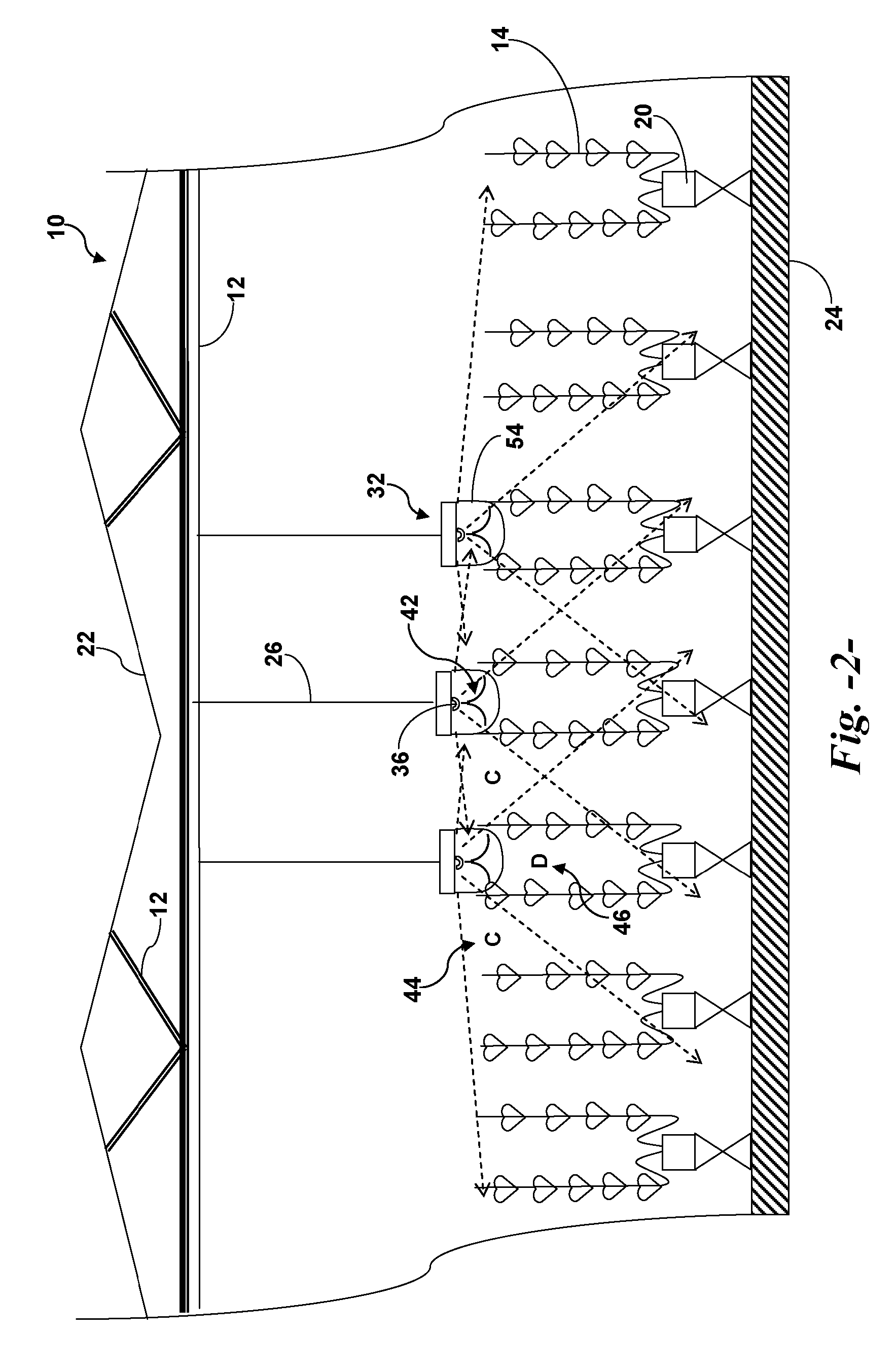 Light emitting diode (LED) light fixture for a greenhouse and a greenhouse incorporating a LED light fixture