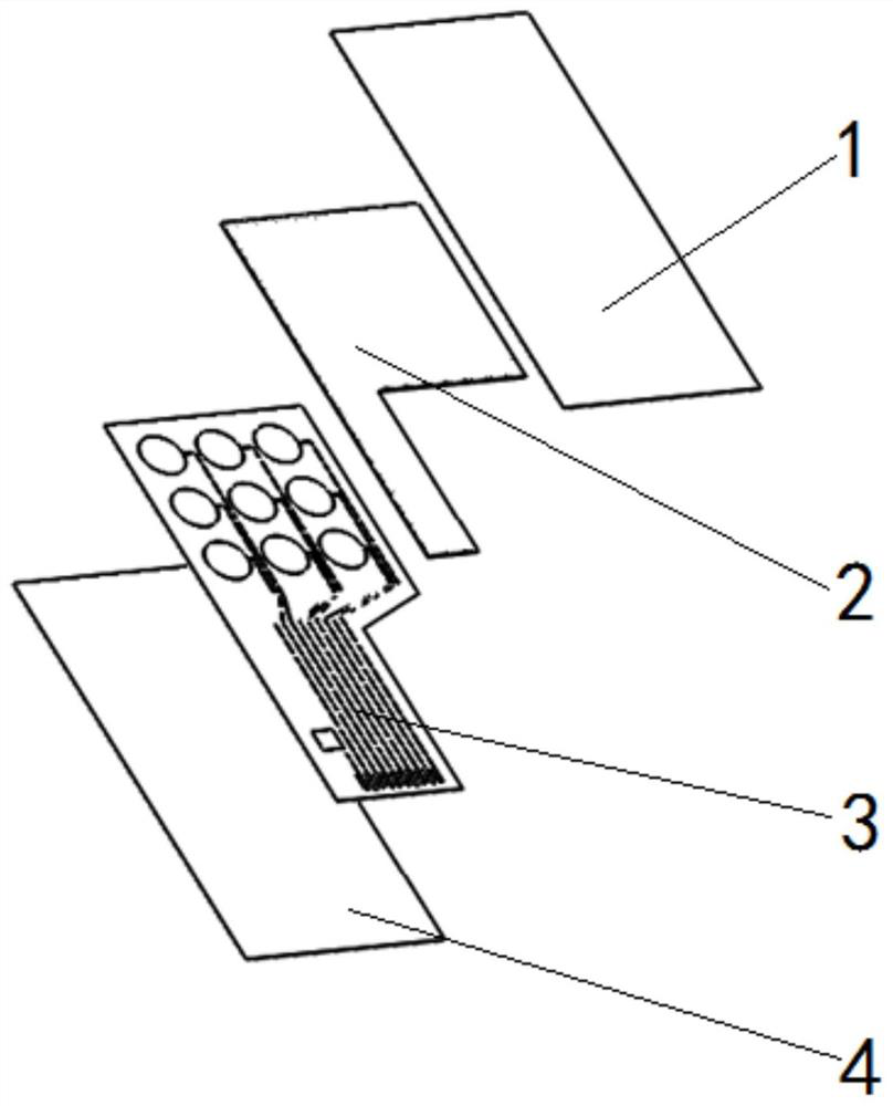 Unilateral electrode ionic polymer pressure sensing array and preparation method thereof