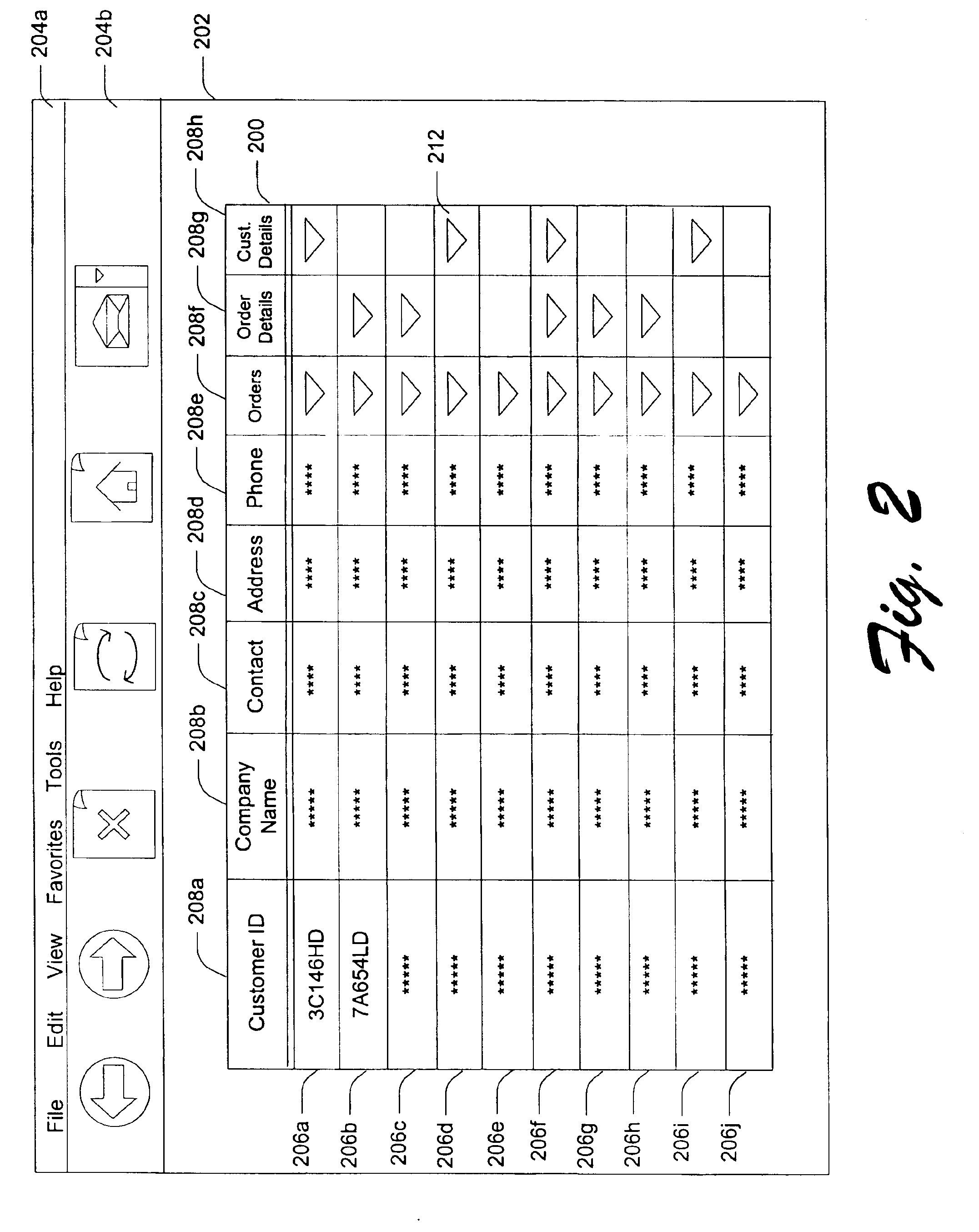 Systems and methods for creating and displaying a user interface for displaying hierarchical data