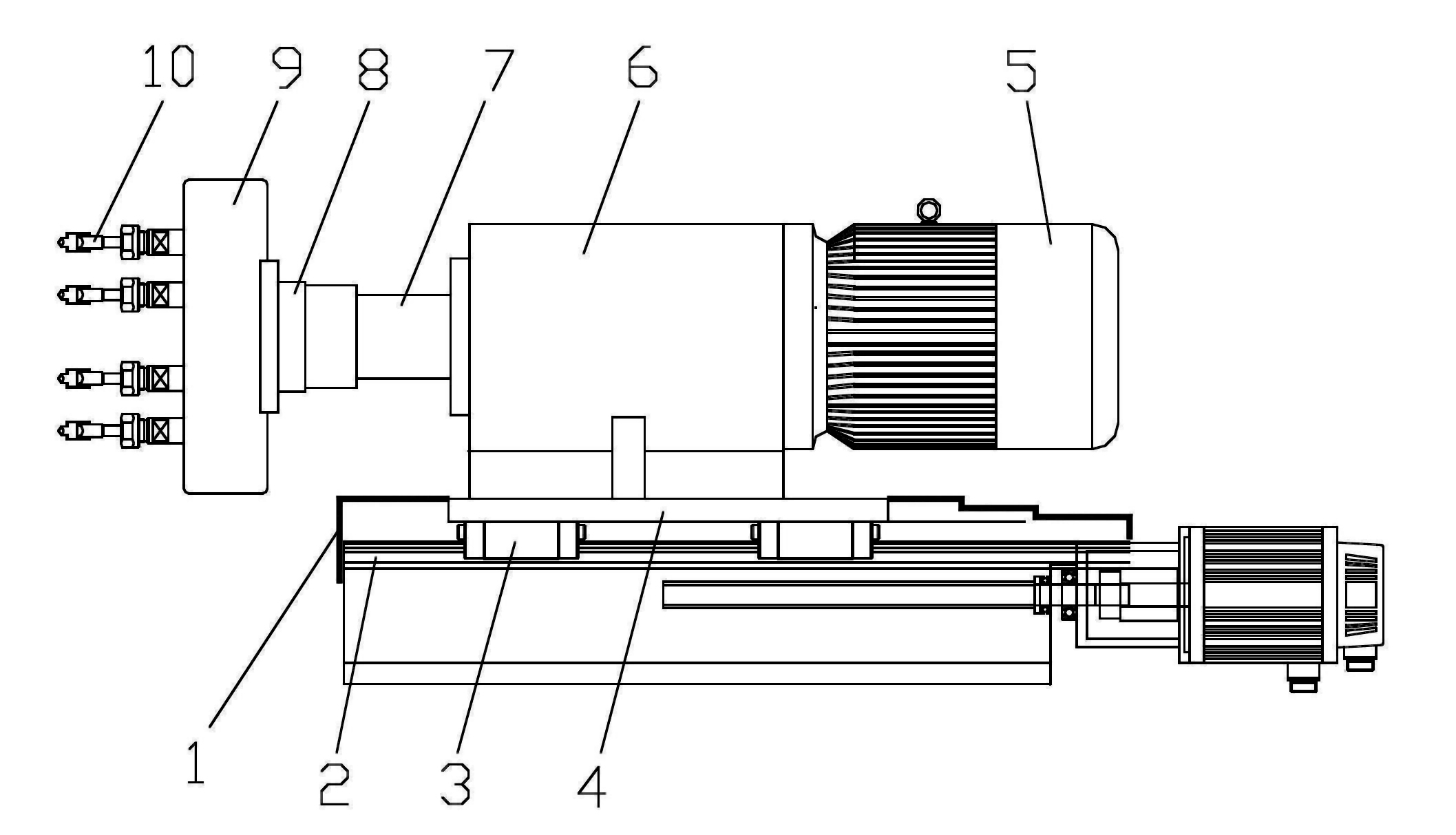 Transmission mechanism of fixed handpiece of drill press for brake pad of automobile