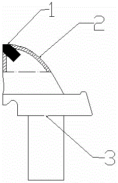 Coal mining cutting tooth processed through microbeam plasma arc surface cladding and processing method thereof