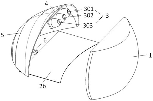 A lighting device for enhancing the far-field brightness of automobile low-beam headlights