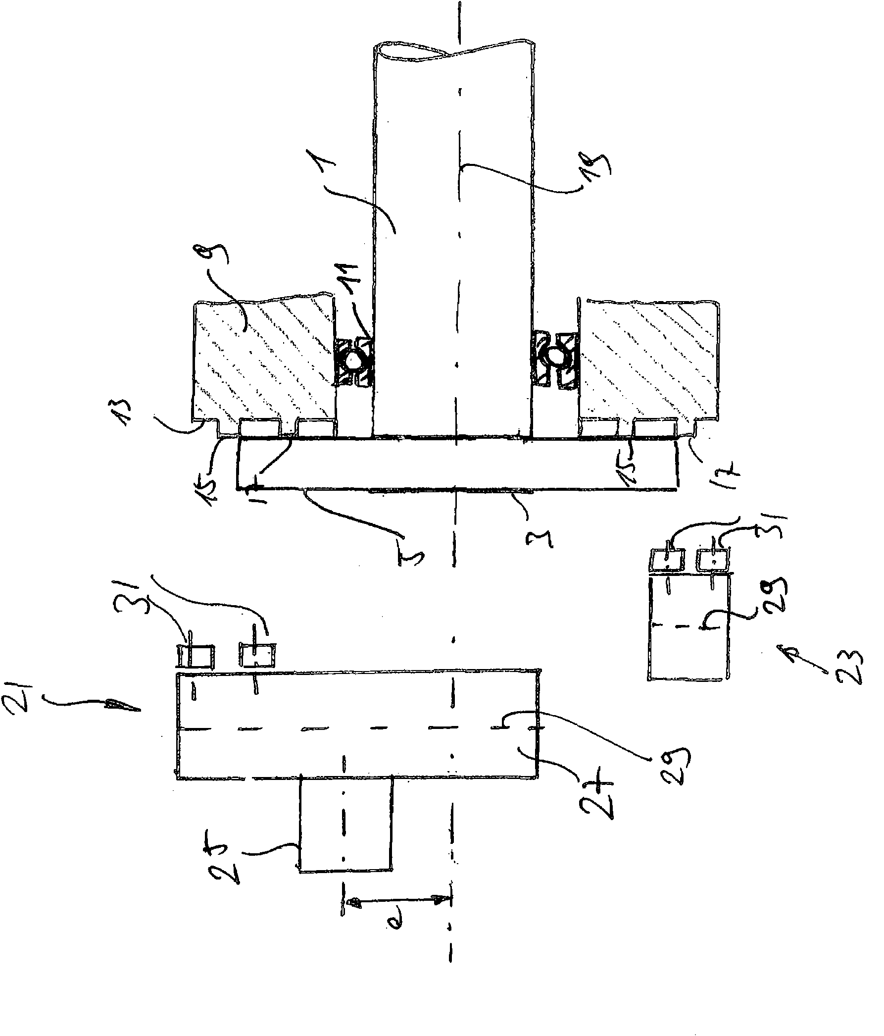 Adjustable eccentric transmission device for machine tool, in particular for superfinishing or honing