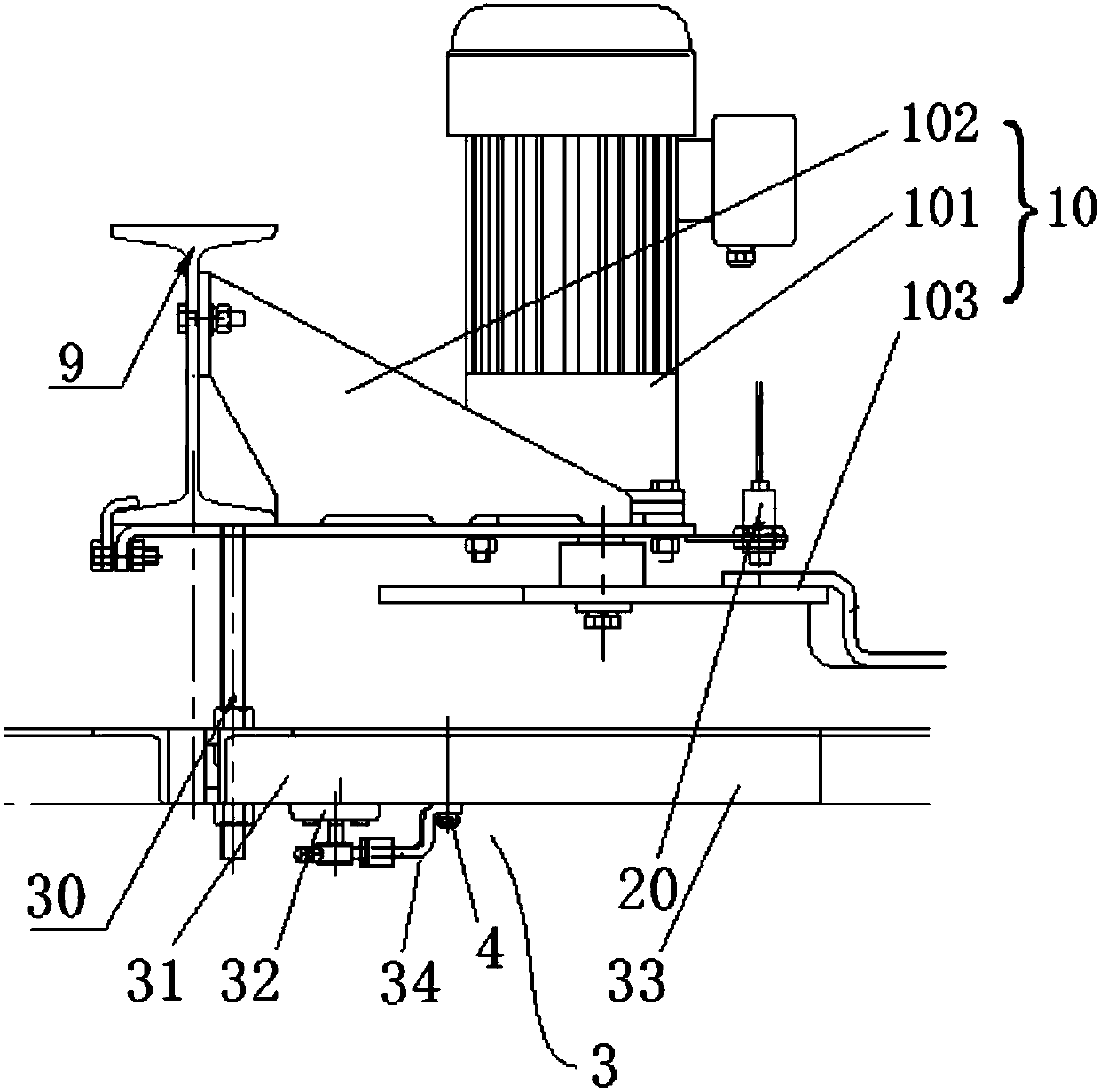 An electric double track switch