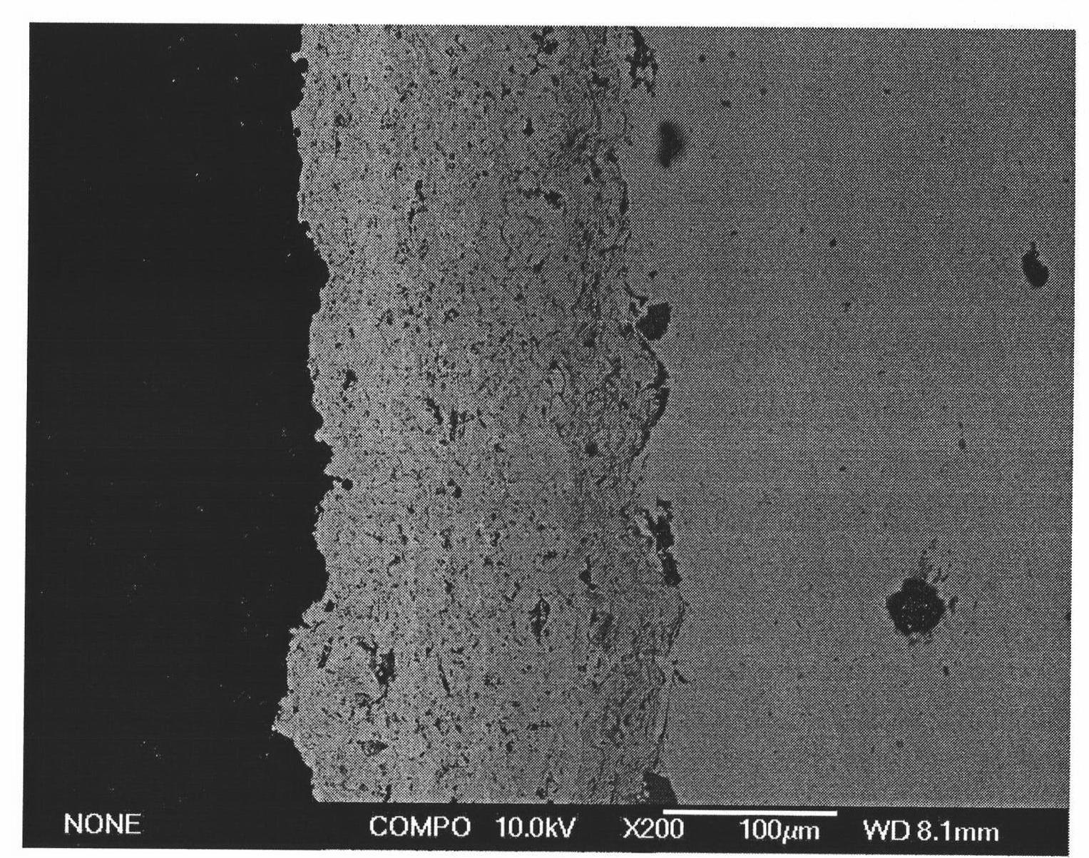 Thermal protection coating with component gradient change and preparation method