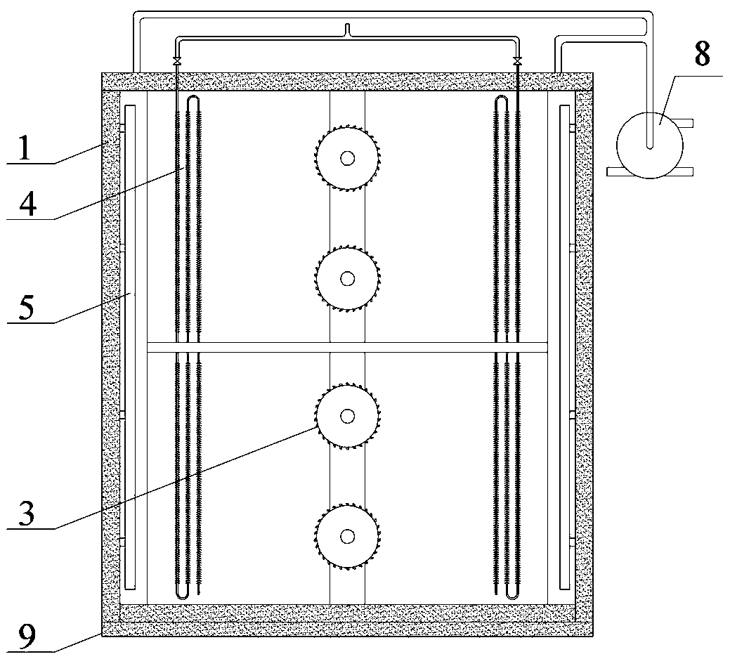 Wood superheated steam drying and heat treatment integrated device and using method