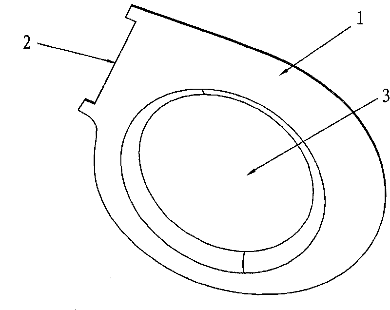 Volute casing of forward curved multi-blades centrifugal fan