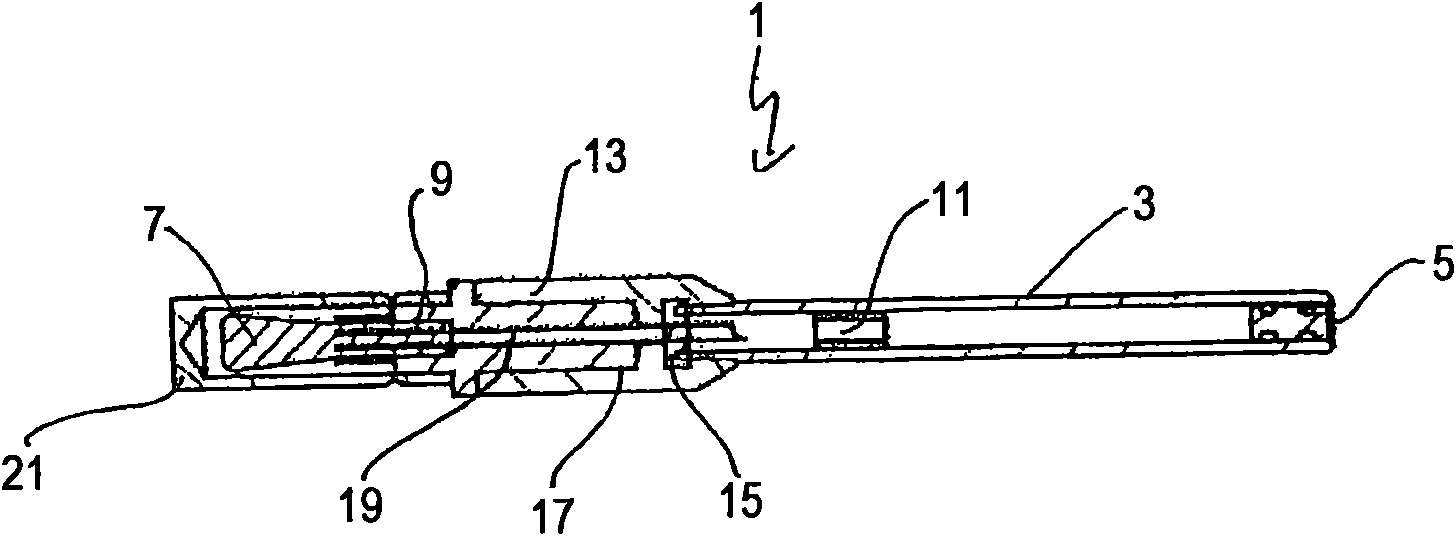 Applicator for applying a radioactive substance to a biological tissue