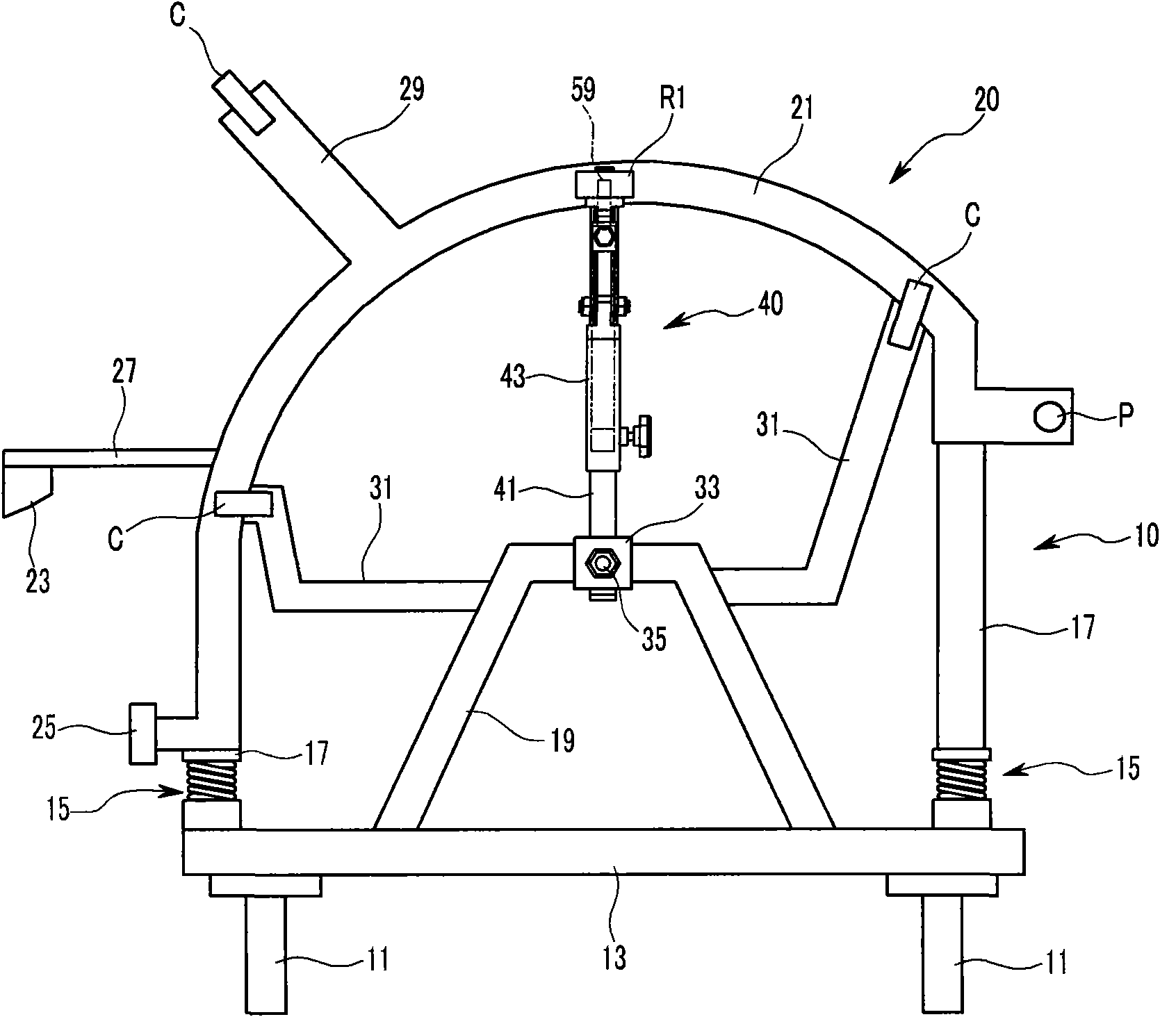 Hemming device for wheel housing of vehicle