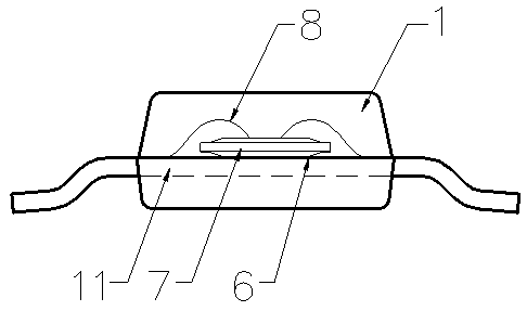 SOT-89/223-2L lead frame and preparation method of two-pin structure