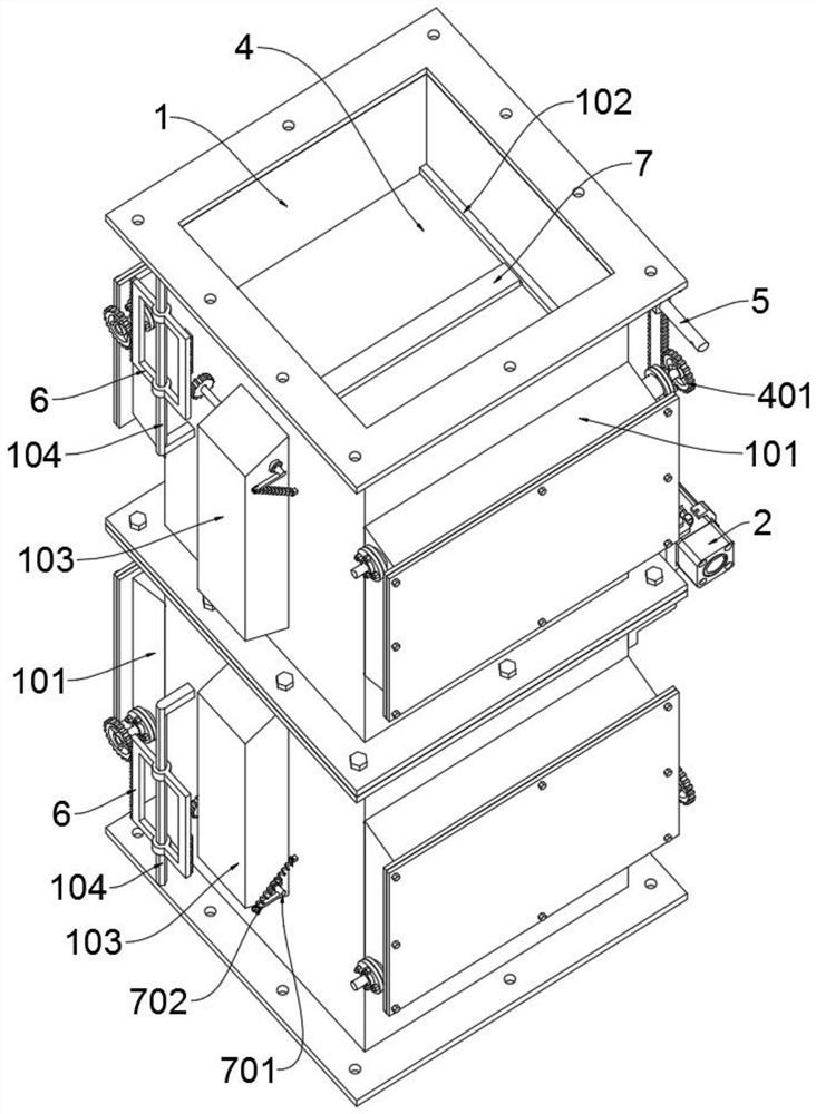 A double-layer double-door electric flap valve