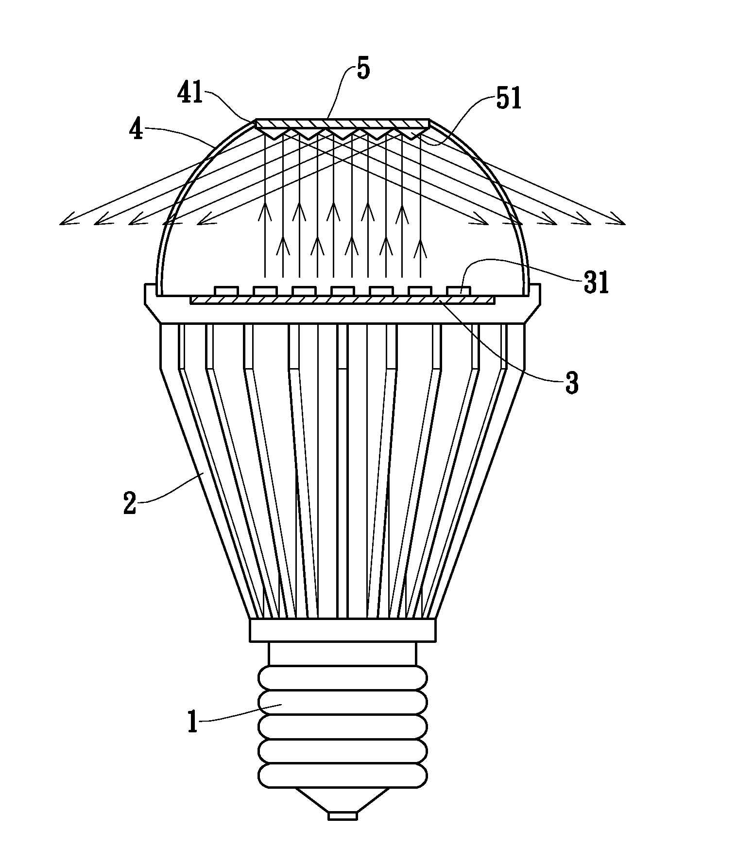 LED (light-emitting diode) lamp with light reflection