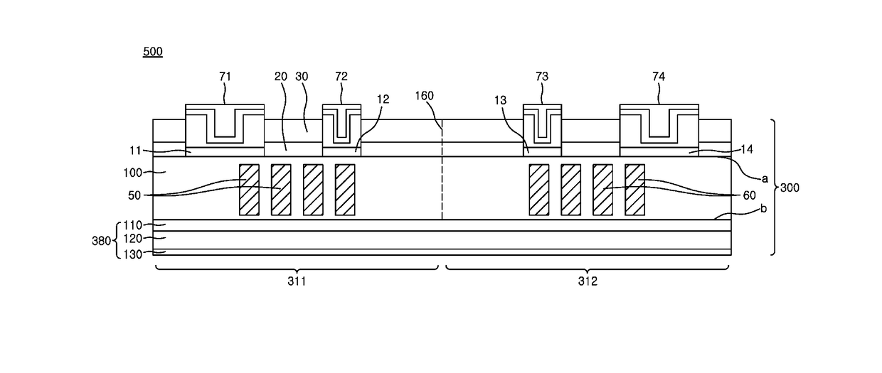 Wafer-level chip-scale package including power semiconductor and manufacturing method thereof