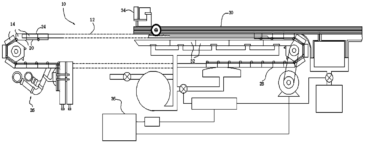 Cleaning device for cleaning conveying belt type bristle bed cutting table and application method of cleaning device