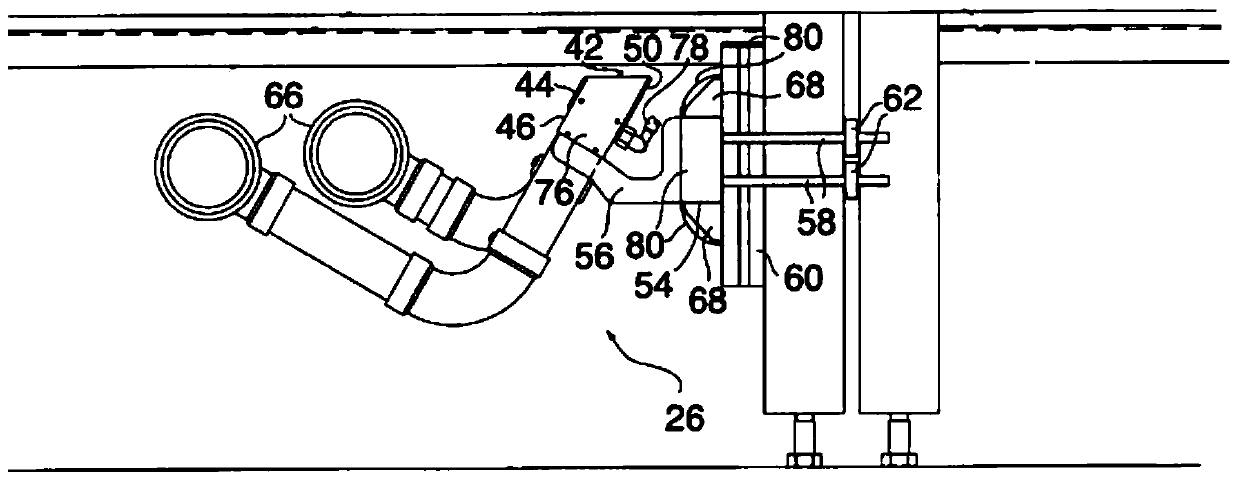 Cleaning device for cleaning conveying belt type bristle bed cutting table and application method of cleaning device