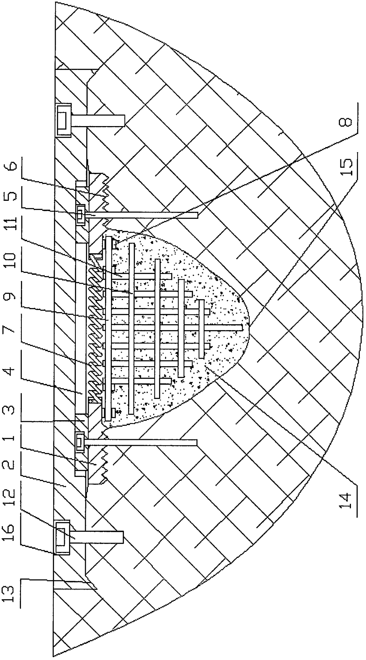 A road bridge crack reinforcement device