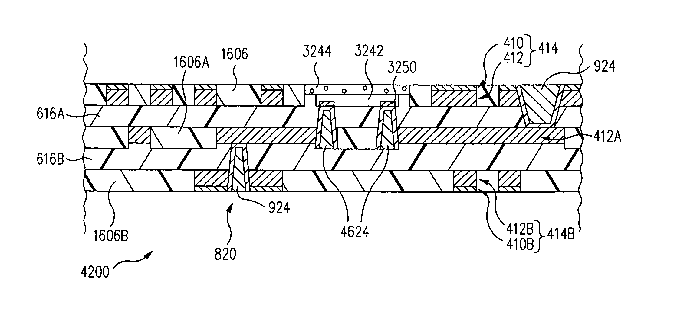Metal etch stop fabrication method and structure