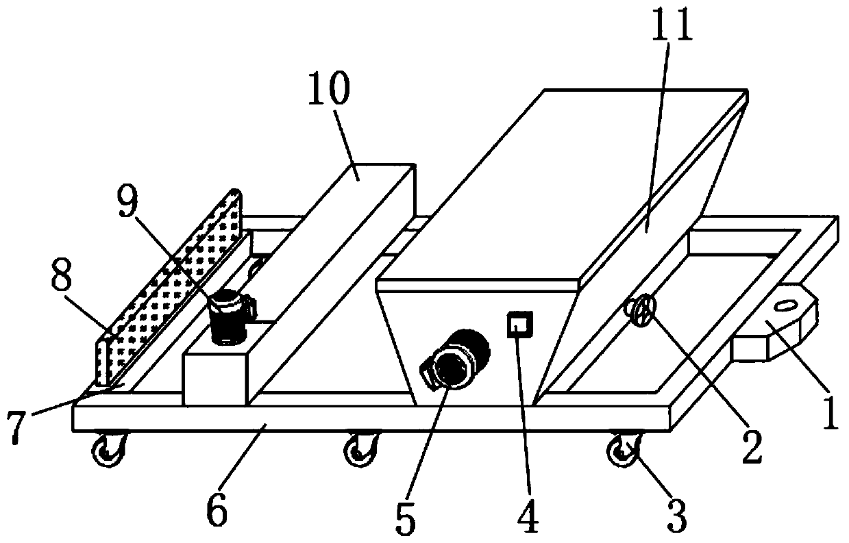 Pavement paving device for highway construction
