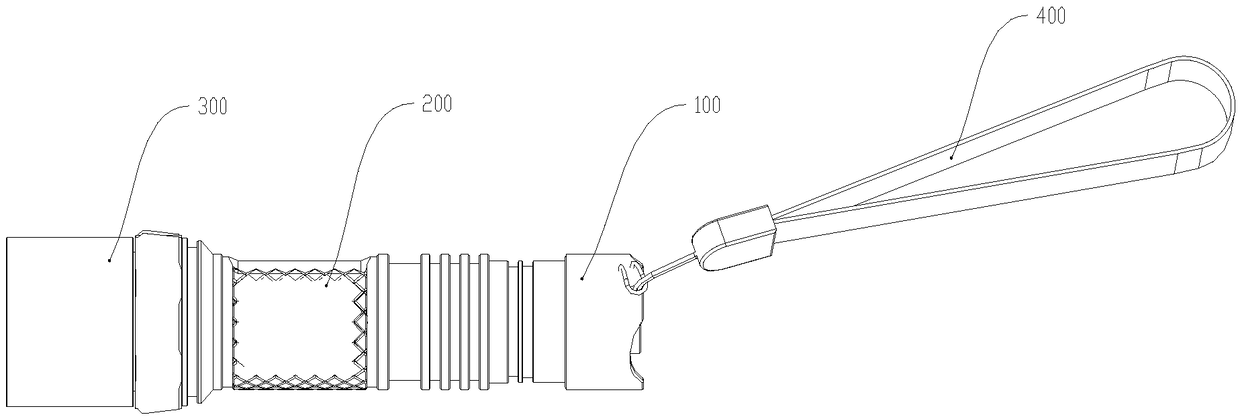 Anti-loose tail cap mechanism and lighting device thereof