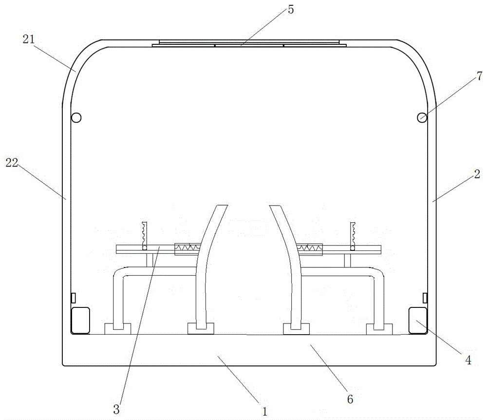 Full-landscape train compartment long in service life