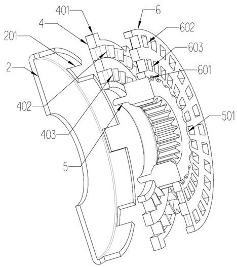 Hydraulic torque converter guide wheel of axial one-way clutch