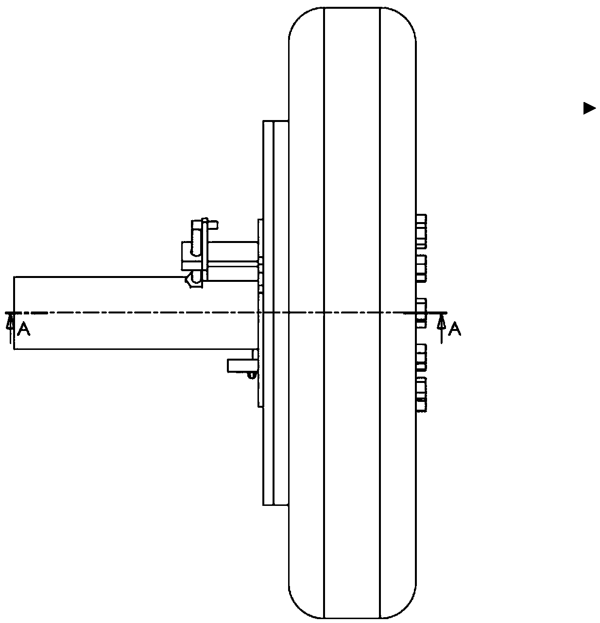 Truck braking device realizing rapid cooling