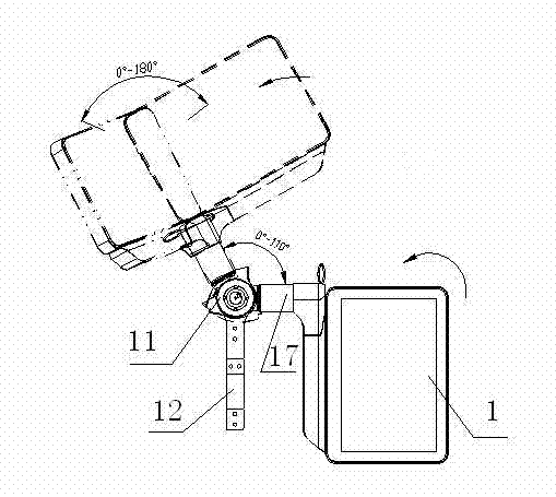 Turnover storing mechanism for electronic entertainment equipment of aero seat