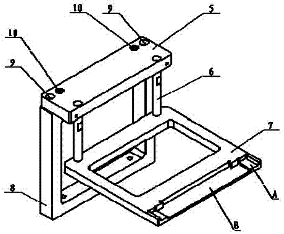 Clamping device and levelling method for slice carrying table of ultrasonic scanning microscope