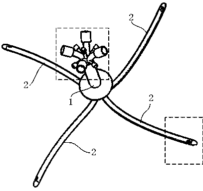 Distributed anti-clogging abdominal cavity hyperthermal perfusion drainage tube