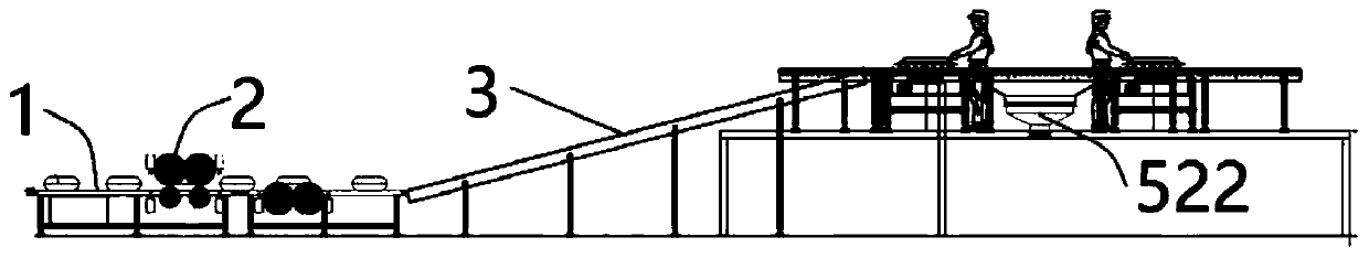 A feeding method for conveying white granulated sugar packets