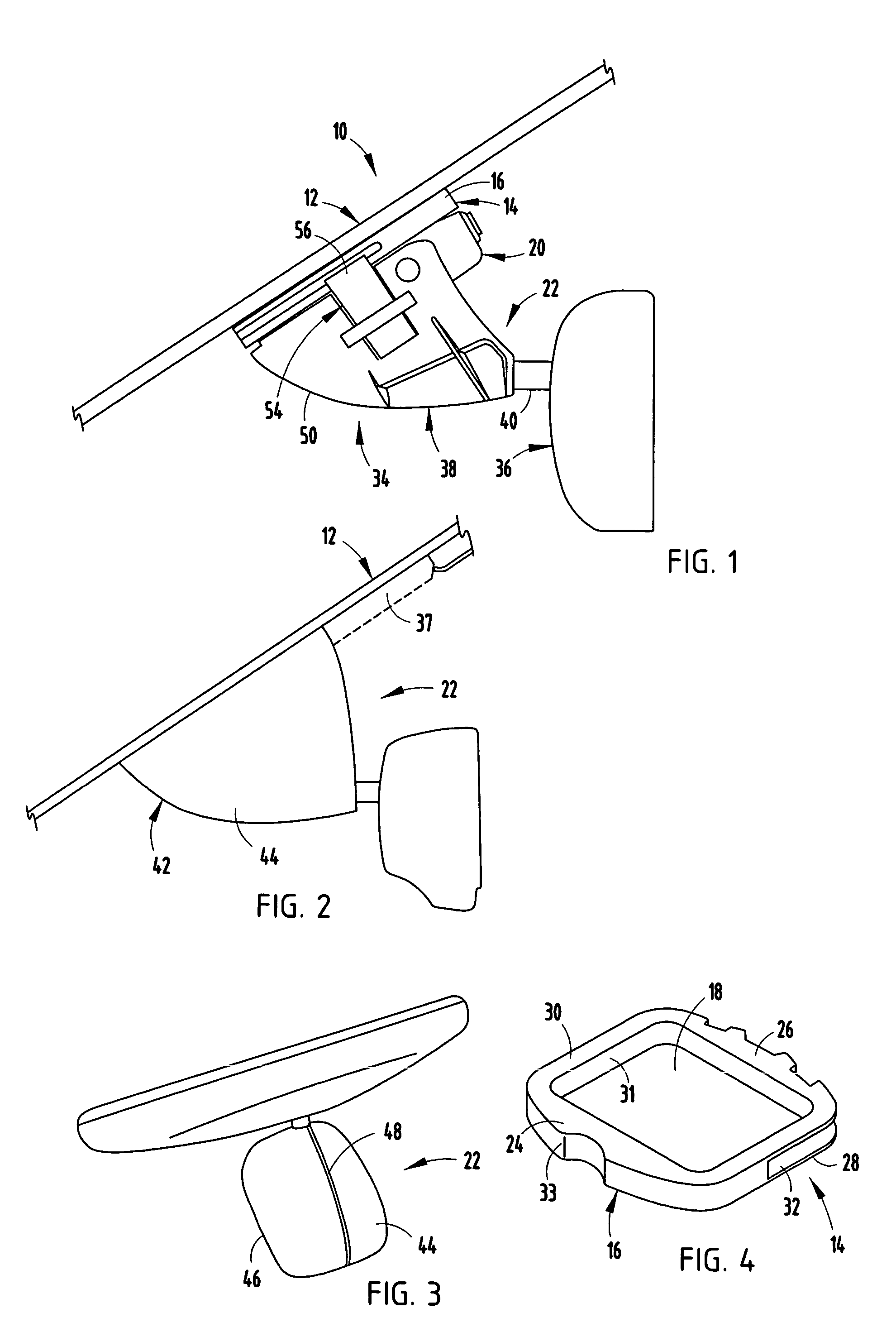 Rearview mirror system for accommodating a rain sensor