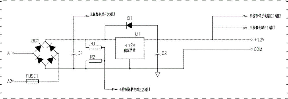 Direct-current power supply powered by current transformer