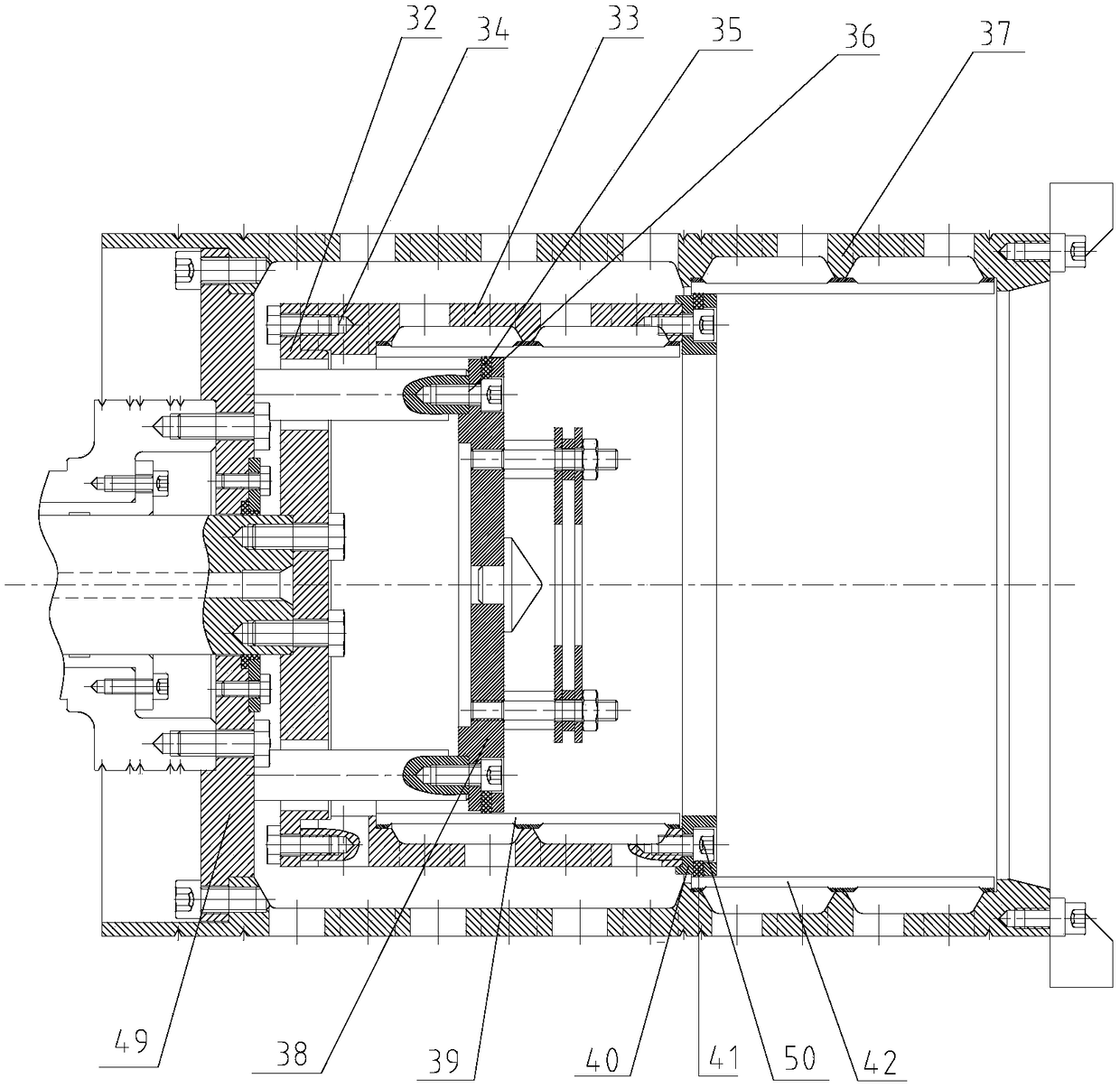 Pushing driving device of mechanical pushing centrifuge