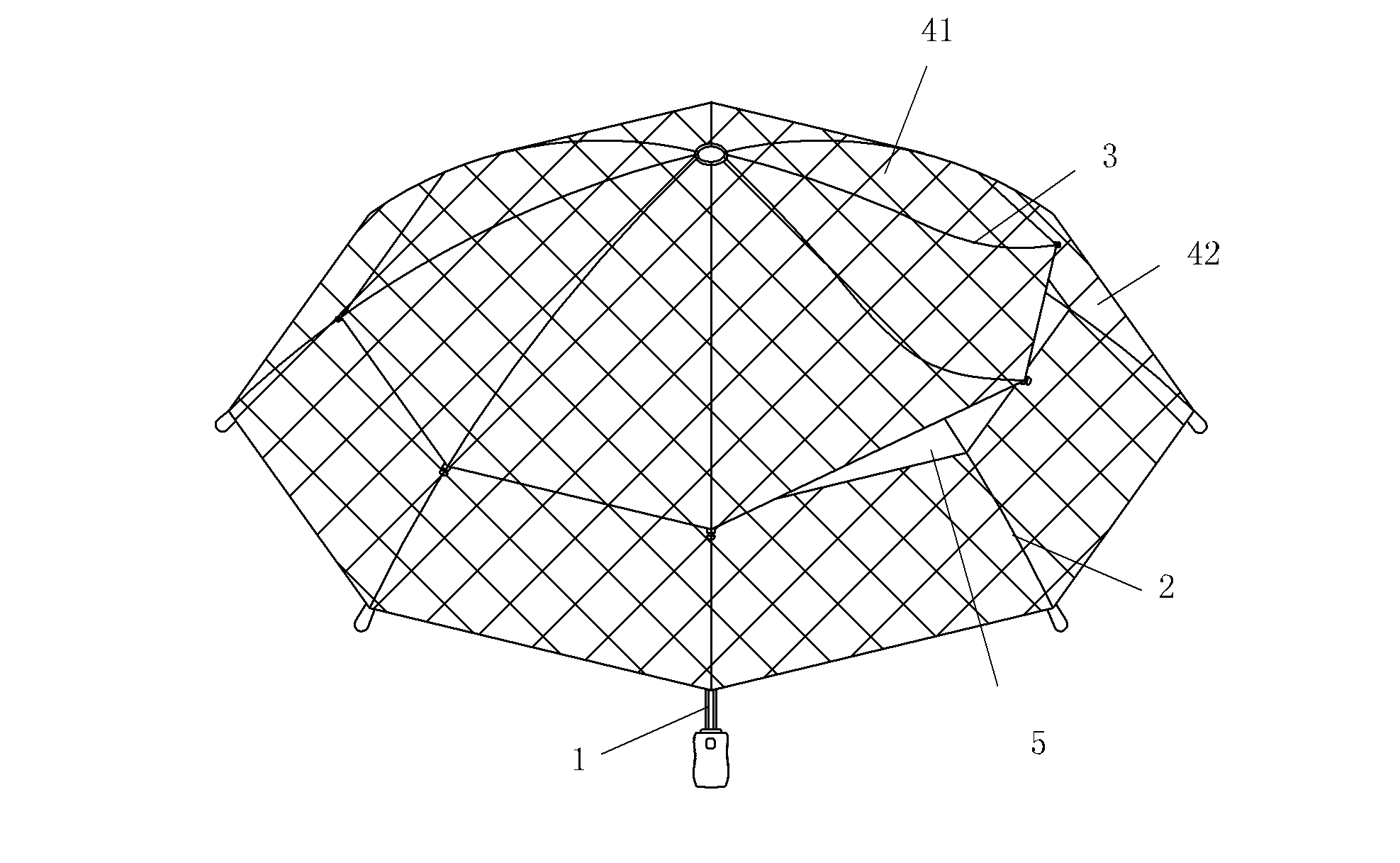Double-layer wind-proof umbrella
