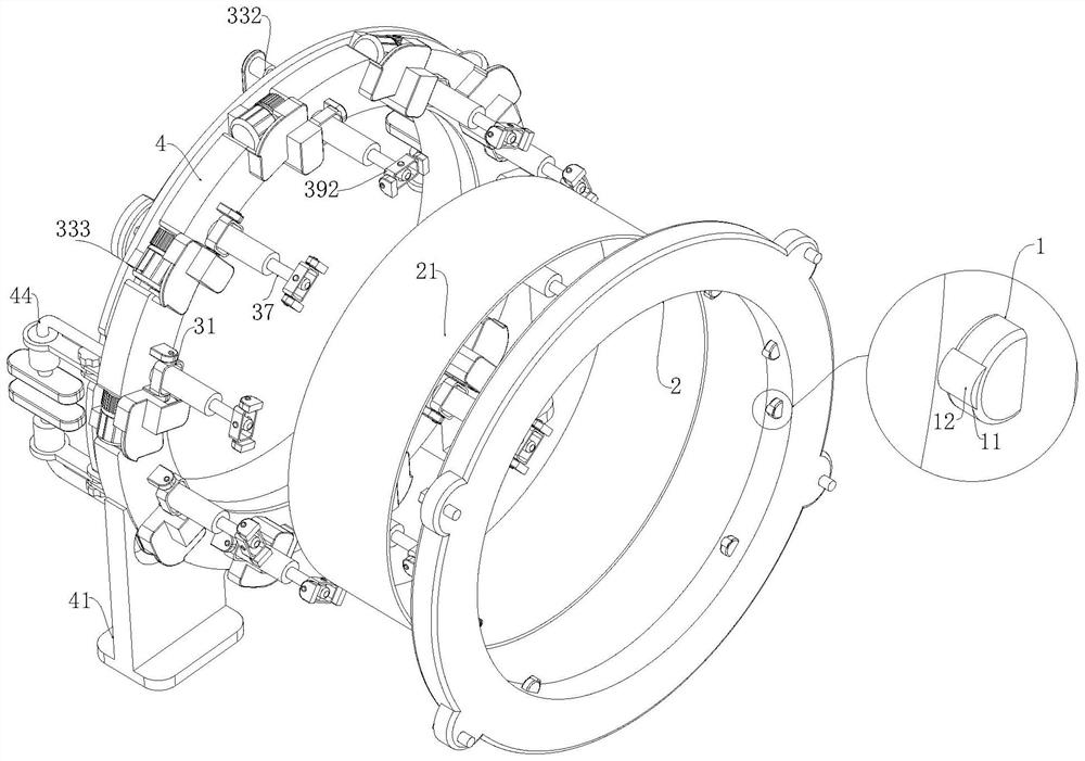 Device for measuring attitude of shield in steel sleeve