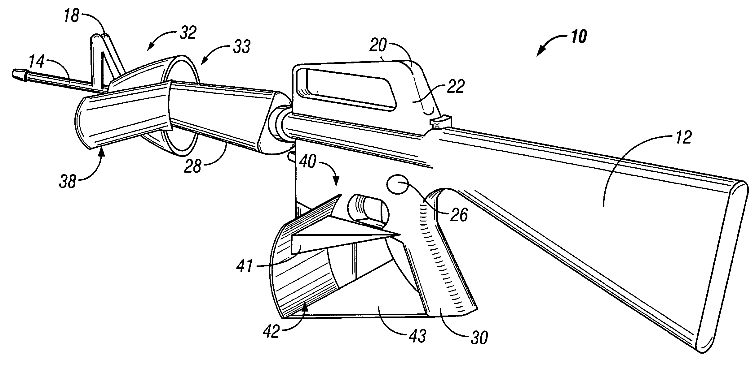 Assault rifle hand and forearm guard and method of use