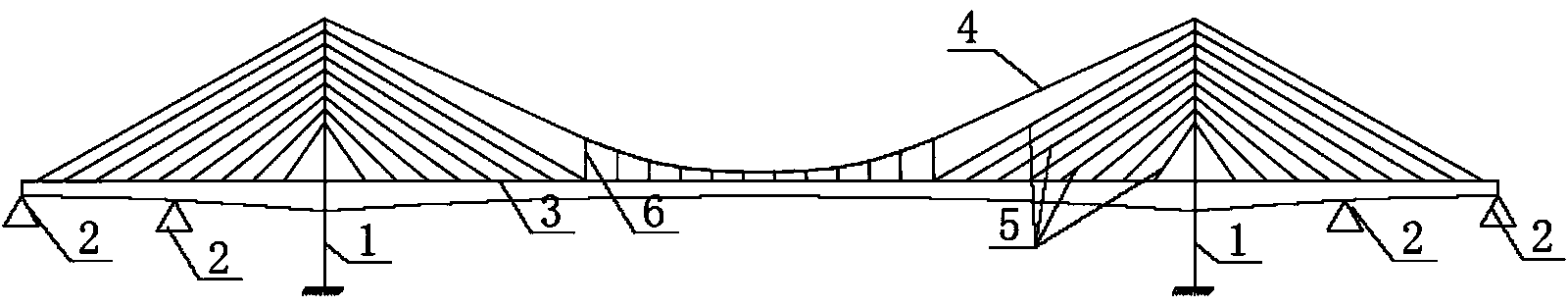 Self-anchoring suspension cable and stay cable cooperative system bridge with girder having variable cross-section