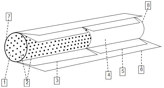 A flavored composite particle filter stick and its preparation method