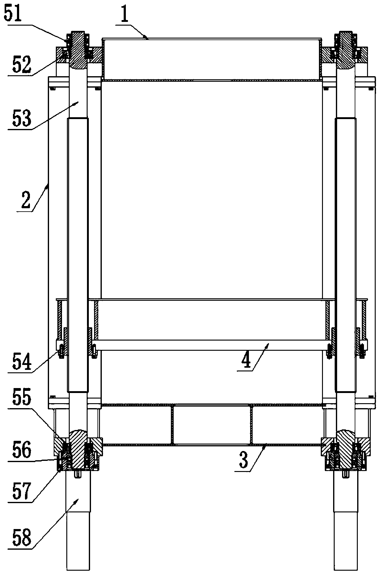 An automatic palletizing mechanism for an electrode extrusion hydraulic press