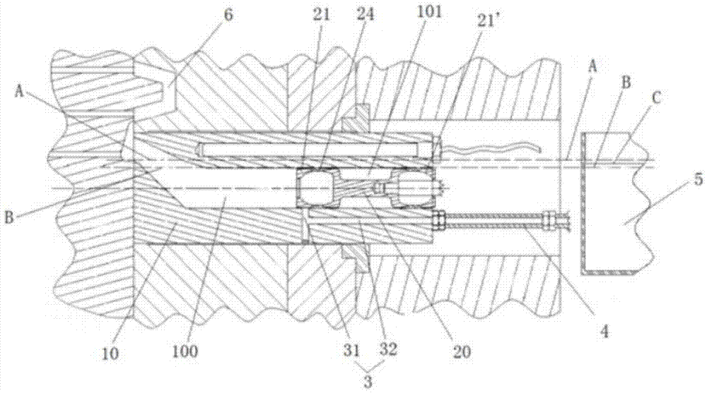 A feeding system of a horizontal cold chamber die-casting machine