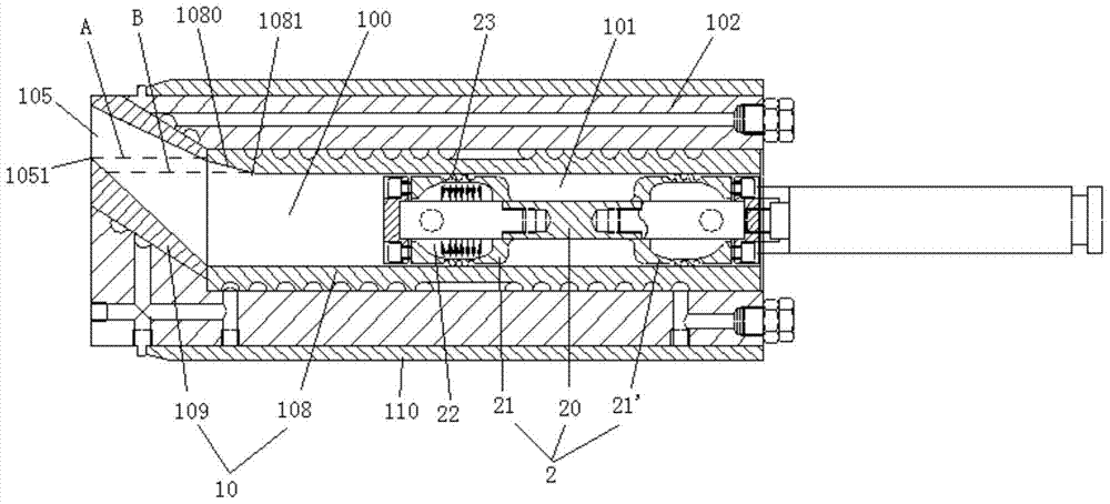 A feeding system of a horizontal cold chamber die-casting machine