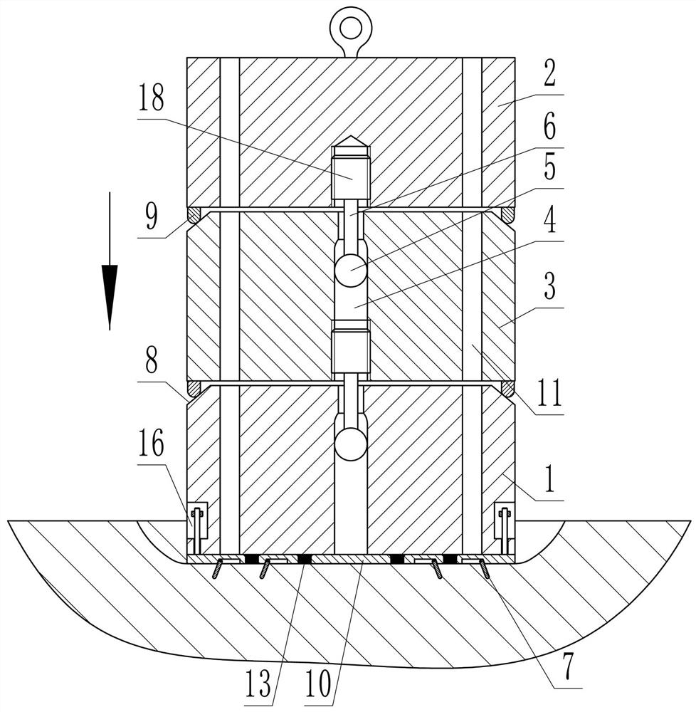 A heavy hammer ramming device