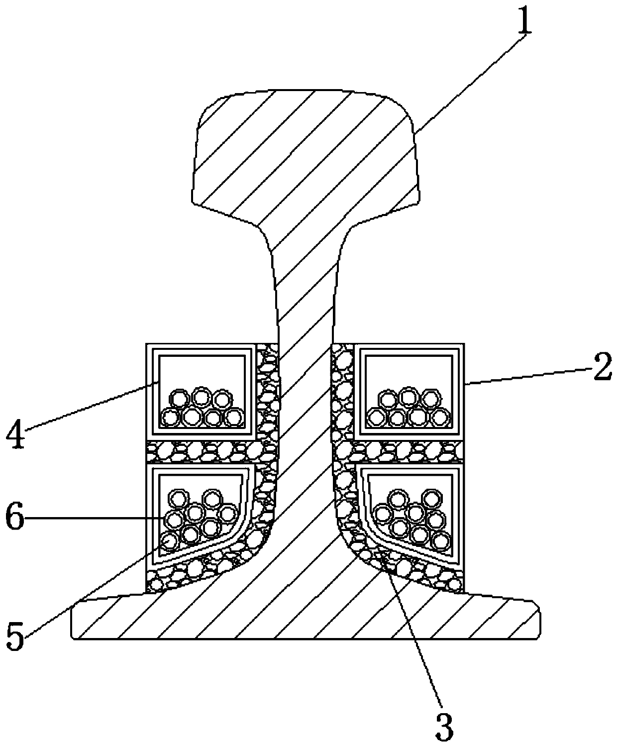 Device for suppressing vibration noise of steel rail